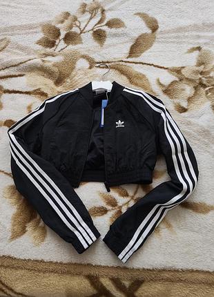 Вкорочене зіп худі adidas originals  з бірками
