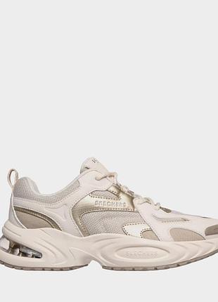 Женские кроссовки skechers / оригинальные бежевые кроссовки скечерс