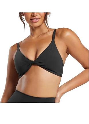 Спортивный бра-топ gymshark twist front bralette с эффектным перекрутом спереди s