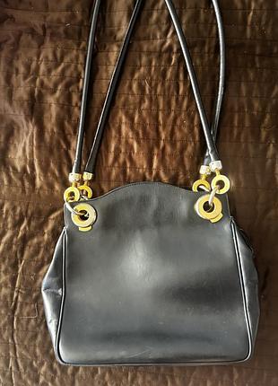 Вінтажна шкіряна сумка made in italy
