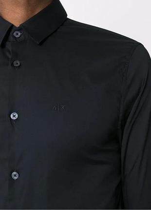 Стильна кластчна синя сорочка armani exchange