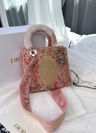 Текстильна сумка 17см з вишивкою lady d