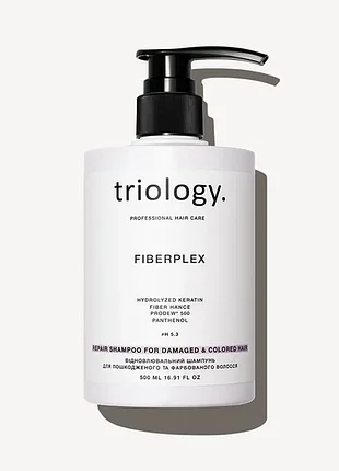 Восстанавливающий шампунь для поврежденных и окрашенных волос fiberplex triology 500 мл