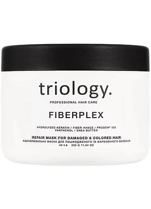 Восстанавливающая маска triology fiberplex для поврежденных и окрашенных волос, 330 г