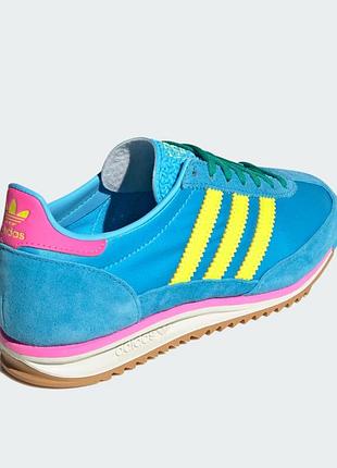 Кросівки adidas блакитні рожеві кольорові adidas women's sl 72 og w sky rush/yellow/lucid pink