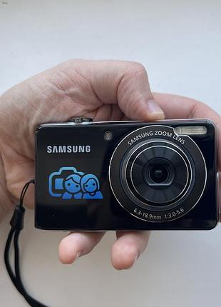 Фотоаппарат 2000х стильная селфи камера samsung pl100 двойной экран + клетка 8гб