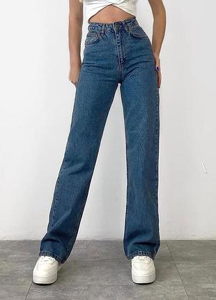 Базові сині джинси wide leg, з високою посадкою it’s basic