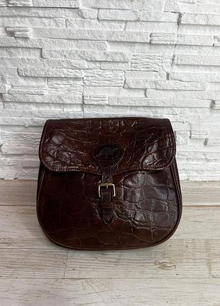 Вінтажна шкіряна кросс боді сумка mulberry