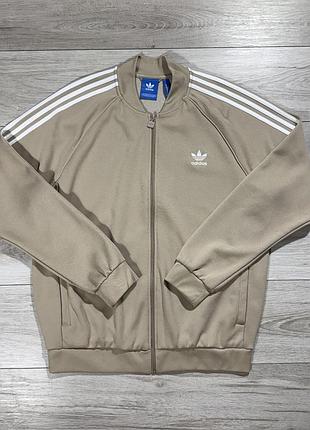 Бежевая кофта олимпийка адидас adidas originals sst track top, xl, оригинал