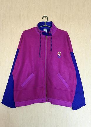 Рідкісна вінтажна чоловіча куртка фліс puma vintage 80s 90s colorblock retro (розмір l)