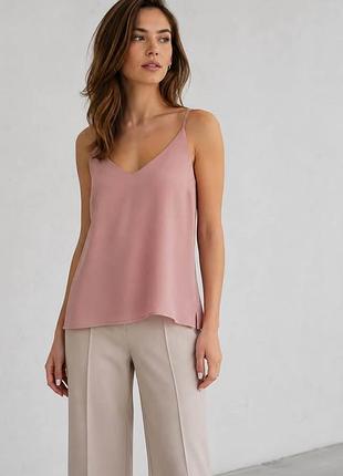 Шифонова блуза без рукав topshop