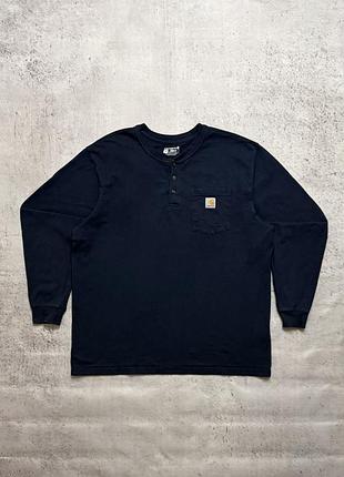 Оригінальний чоловічий темно синій світшот carhartt розмір xl
