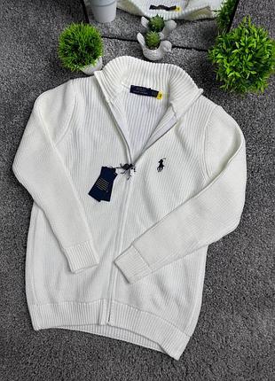 Кардиган polo ralph lauren | 100% хлопок | s–xl | черный / белый