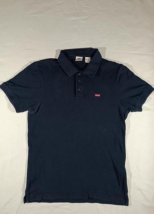 (s) levi's темно-синя футболка поло