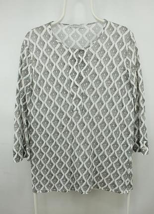 Итальянская льняная рубашка футболка туника le tricot perugia 100% linen 3/4 sleeves shirt