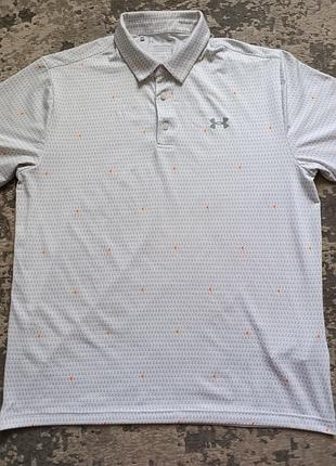 Оригинальная футболка поло under armour playoff polo 2.0 серая спортивная xl