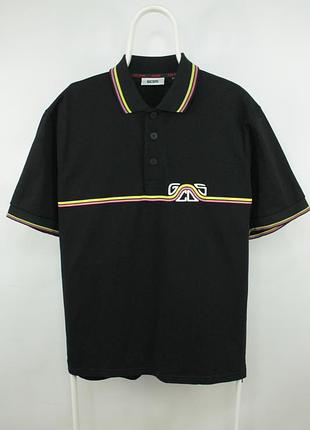 Преміальне поло футболка gcds wavy logo print black polo shirt men's