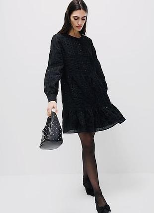 🔥красивое платье 👗 коттон с люрексом✅