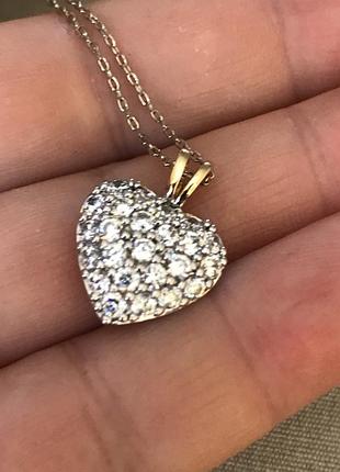 Підвіска на ланцюжку з кристалами swarovski