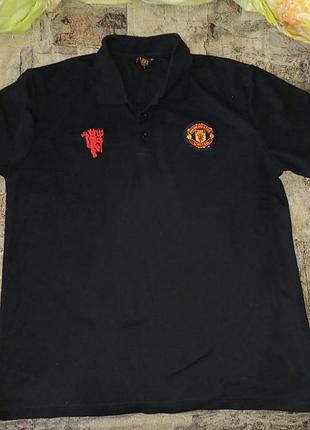 Футболка манчестер юнайтед мансити manchester united красные дьяволы манкунианцы чёрная поло червоні дияволи