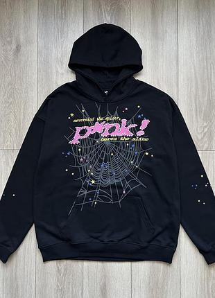 Худі кофта sp5der p*nk hoodie black