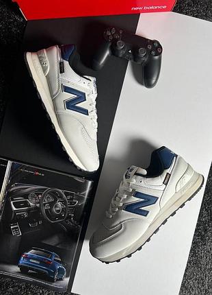 Чоловічі кросівки new balance 574 white navy