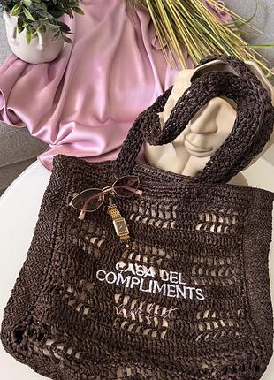 Плетена шоколадна сумка marks&spencer