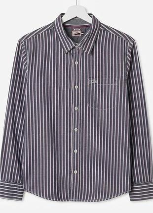 Полосатая рубашка с длинным рукавом tommy hilfiger denim