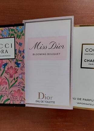 Gucci flora, miss dior, chanel coco