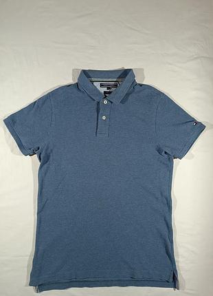 (м) tommy hilfiger блакитне поло оригінал