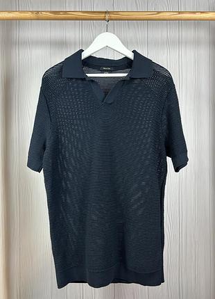 Massimo dutti old money premium поло з красивим незвичним дизайном оригінал розмір l
