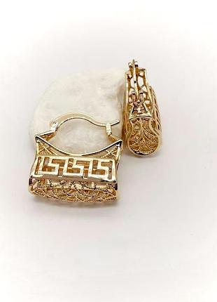 Серьги ажурные сумочки фирма xuping m&l.