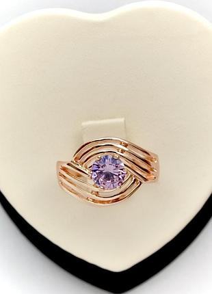 Кільце з рожевим кристалом фірма xuping m&l розмір 19.