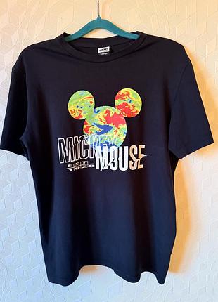 Чорна футболка disney mickey mouse, george, розмір м