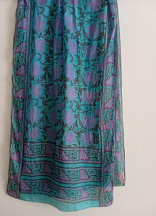 Винтажный шелковый шарф ручной работы silk • soie / handmade in india
