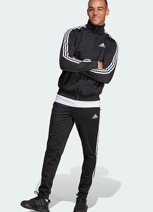 Брюки adidas sportswear basic 3-stripes tricot black