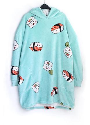 Дуже класне плюшеве худі плед с апетитними вкусняшками primark