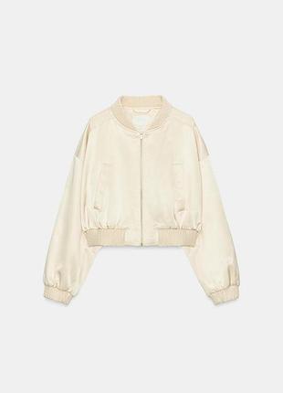 Жіноча укорочена куртка бомбер zara