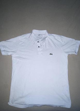 Біла поло футболка lacoste