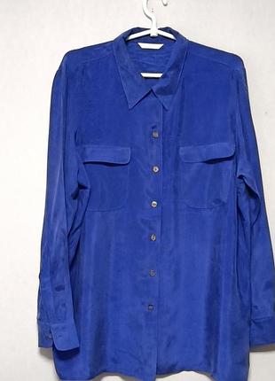 Ярко-синяя рубашка от m&s , размер l,xl.