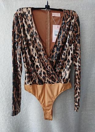Стильное боди с пайетками от pink boutique