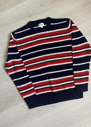 Светр вʼязаний чоловічий pull&bear у смужку ,розмір l, стан ідеальний