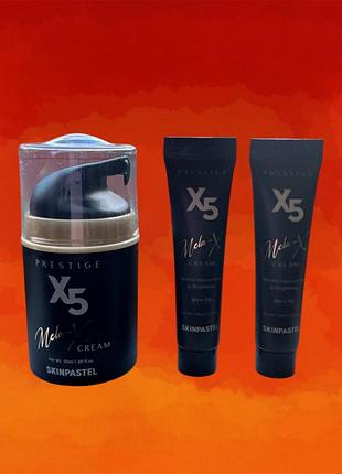 Skinpastel prestige x5 mela-x cream – освітлювальний та антивіковий крем для обличчя, проти пігментних плям, тьмяності та нерівного тону шкіри