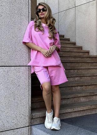 Жіночий літній костюм — футболка + шорти 🌸, розмір xl-xxl