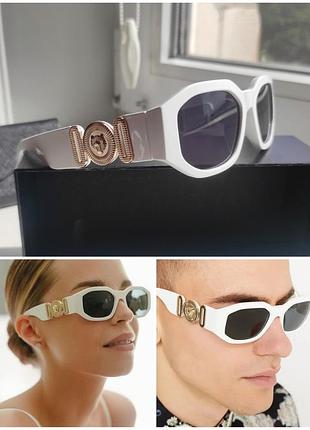 Білі сонцезахисні окуляри medusa biggie white tiger uv 400