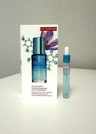 Оригінальний зразок  зволожувальної сироватки для обличчя clarins hydra-essentiel [ha²] bi-phase serum