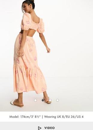 Сукня asos платье asos design трансформер спідниця топморська з ракушками перламутром на літо на море морское платье asos zara с ракушками платье миди