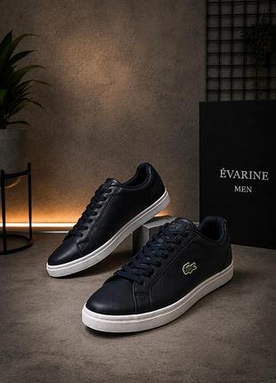 Lacoste чоловічі кросівки чорні шкіряні кеди кросівки оригінал