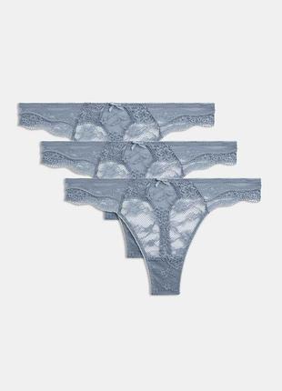 Набор кружевных трусиков marks &amp; spencer модель стринги thong