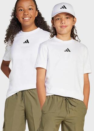 Дитяча біла футболка essentials kids adidas